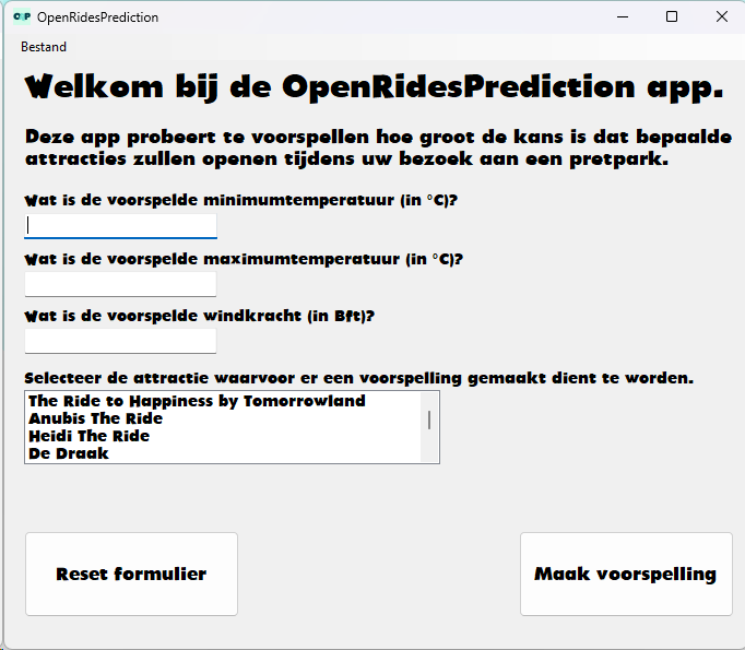 Screenshot OpenRidesPrediction